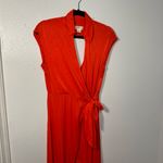 Anthropologie Vibrant Orange Midi Dress Photo 3