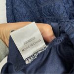 Hello Molly Blue Lace Sheath Dress Womens 6 Sheer Mini Ruffled 3/4 Sleeve Formal Photo 5