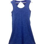 prAna Calico Dress S Cobalt Blue Open Back Built-In Bra Athletic Yoga Photo 0