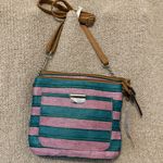 Rosette Rosetti Pink and Green Striped Crossbody Bag Photo 7