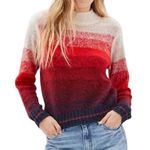 American Eagle  Ombre Stripe Mock Neck Cozy Knit Sweater Size XS Photo 0