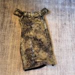 Elegant Black and Gold Women's Dress Size M Photo 4