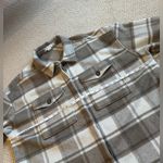 Good American Women's Shacket Size 5/6 2XL 3XL Olive Green Plaid Wool Jacket Photo 9