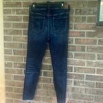 American Eagle  Outfitters Women's Dark Blue Distressed High Rise Crop Jeggings Photo 1