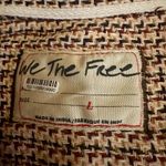 Free People  Large Freddie Menswear Oversized Shirt Jacket Shacket Neutral Plaid Photo 7