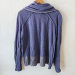 Free People FP Beach Shirt Womens Two Body Purple Funnel Cowl Neck Pullover O/S Photo 2
