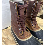 Sorel  Premium Duck Boots Womens 11 Brown Waterproof Leather (NL1718-206) Rubber Photo 5