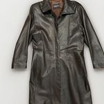 Bettini Rizzi Brown Soft Long Leather Minimalist Jacket Small Médium Photo 0