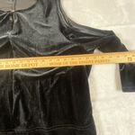 Ralph Lauren Women's Top Blouse 1X Velvet Cold-Shoulder Dressy Romantic Black Photo 3