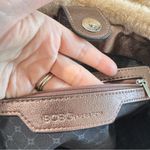 BCBGeneration Faux Fur Trimmed Metallic Tote Bag Photo 3