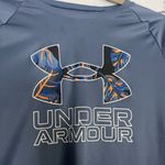 Under Armour  Youth XL Navy Performance Logo Athletic Loose Fit Gym Training Tee Photo 5