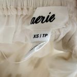 Aerie NWT  Sz XS Beachy Tiered Maxi Dress Tan Ivory Coastal Boho Vacation Lace Photo 11