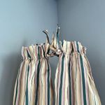 Chaser NWT Silky Basics Tapered Leg Pants Size S Multi Color Striped Tied Ankle Photo 3