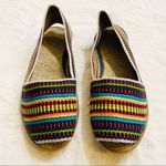 Rainbow Espadrille Open Back Flat Slip Ons Size 7 Women’s Boho Flats Shoes Photo 0