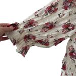 POL  Romantic Floral Print Tiered Ruffled Trim Dress M Photo 8