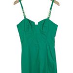 ZARA Chain Link Strap Green Bustier Mini Dress Size XS Blogger Favorite Photo 2