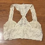 Free People  Galloon Lace Racerback Bra Bralette in White size Small Photo 2