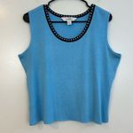 Ming Wang Light Blue Sleeveless Blouse/Tank Size Large Photo 0