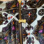 See By Chloe  Chic Bohemian Patterned velvet short sleeve mini Dress blue black Photo 4