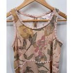 LC Lauren Conrad Lauren Conrad Romantic Cottagecore Tank Womens XS Pink Flower Print Crochet Trim Photo 1