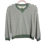 Madewell  MWL Velour Crewneck Sweatshirt in Stripe
Size XS Photo 0