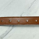 Vintage Wood Beaded Faux Leather Belt Made in Taiwan Small (S) ✨ Brown Photo 3