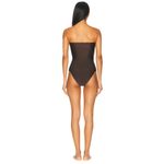 ADRIANA DEGREAS Waves Strapless One Piece Swimsuit in Coffee Medium New Womens Brown Photo 1