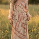 ASTR  The Label Sand Maxi Dress Sand Floral Photo 0
