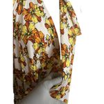 Rebdolls Making It Clear Floral Halter Wrap ALine Maxi Dress Plus Size 1X Yellow Photo 3
