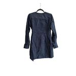 Shona joy NWT  Navy Woven Linen Wrap Dress, MiniLength Size 6 Photo 4