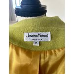 Vintage 90s Johnathan Michael Lime Green Wool Tortoiseshell Zip Jacket Size M Photo 6