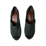 Schutz Green Suede D’Orsay Peep Toe Pumps 6B Women’s High Heel Classic Elegant Photo 3