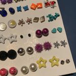 Lot Of 60 Women’s/ Girl’s Costume Stud Earrings Pierced Earring Studs Variety Photo 4