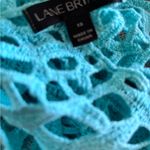 Lane Bryant Boxy Crochet Beach Cover Top Sz 18 Turquoise Drop Short Sleeve Photo 3