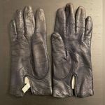 Vintage 1950s/1960s Ink Navy Blue Italian Leather Orlon Lined Women’s Gloves Photo 3
