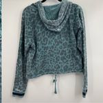 Vintage Havana  Turquoise Leopard Print Pullover Hoodie Size Small Photo 6