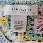 Green and White Crochet Crop Tank Top Size M Size M Photo 3