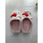 Sanrio Hello Kitty Slippers White Plush Red Bow  Women's‎ size 8 Photo 3