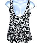 Gaviota diamante black skirted one piece with white flowers! Size undefined Photo 3