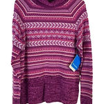 Columbia Winter Worn II Pink Purple and White Fair Isle Cozy Ski Sweater Large Photo 0