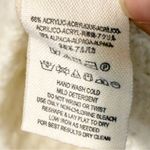 Free People  Ivory Lofty Boucle Slouchy Vneck Pullover Alpaca Blend Sweater Small Photo 4