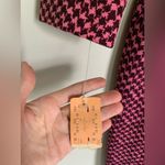 Deadstock Vintage | L’AIGLON Houndstooth Print Midi Dress Small Mrs. Maisel NWT Pink Photo 4