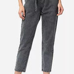 Vervet paperbag high waist jeans black acid Wash vintage style cropped size 29 Photo 0