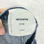 One Teaspoon  Bandits Low Waist Denim Shorts Size 31 Dark Wash Raw Hem Cut Off Photo 2