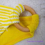 NEW Cleonie X Free People ripple brief striped bikini bottom, one size Yellow Size L Photo 9