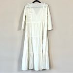 Madewell Laura Caftan Tiered Tassel Dress in White Small Photo 6
