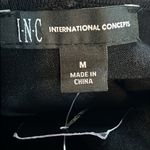 INC. International Concepts Medium Velvet Burnout Bell Sleeve Black Wrap Tie Top Photo 5