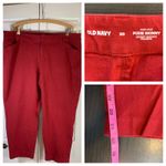 Old Navy High Rise Pixie Skinny Pants Women 20 Red Secret Smooth Pockets Crop Photo 13