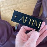 AFRM Koa Vegan Leather Crop Top in Port Royale Purple Photo 7