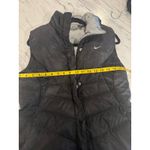 Nike  Women’s Puffer Vest Black Gray Reversible Full Zip Pockets Size M Photo 5